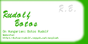 rudolf botos business card